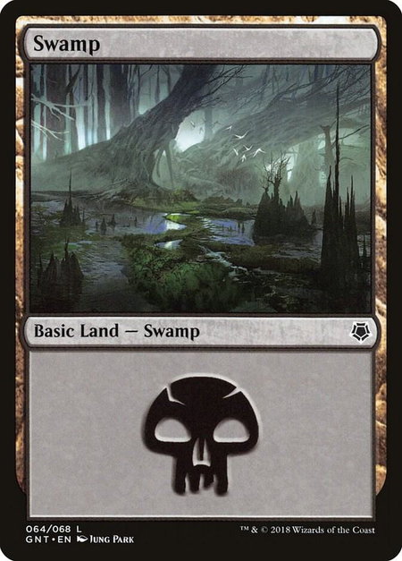 Swamp (064) - Magic Game Night Magic: The Gathering trading card