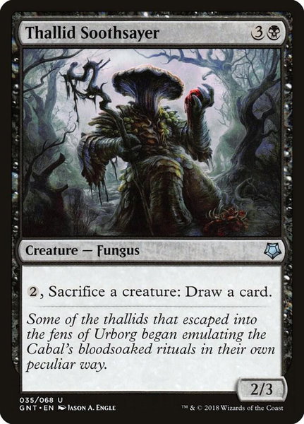 Thallid Soothsayer trading card from Magic Game Night Thallid Soothsayer - Magic Game Night Magic: The Gathering trading card