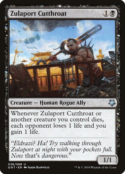 Zulaport Cutthroat trading card from Magic Game Night Zulaport Cutthroat - Magic Game Night Magic: The Gathering trading card