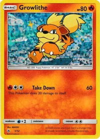 Growlithe - 1/12 - McDonald's Promos 2018 (MCD18) #001/012 - Rare Pokémon Trading Card