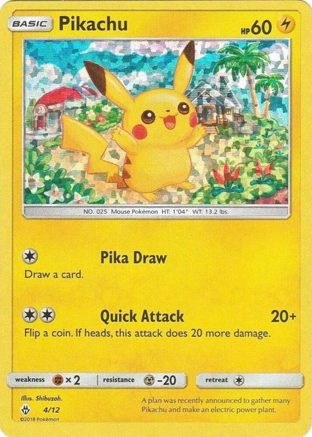 Pikachu - 4/12 - McDonald's Promos 2018 Pokémon trading card