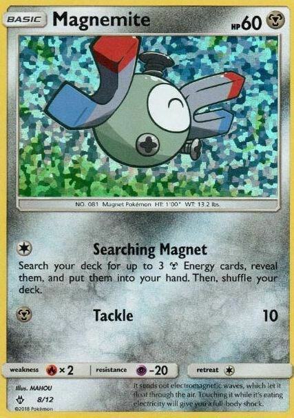 Magnemite - 8/12 trading card from McDonald's Promos 2018 Magnemite - 8/12 - McDonald's Promos 2018 Pokémon trading card