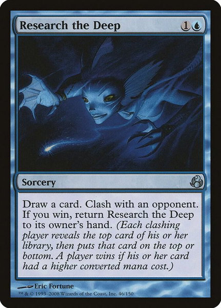 Research the Deep - Morningtide Magic: The Gathering trading card