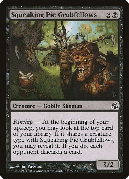 Squeaking Pie Grubfellows trading card from Morningtide Squeaking Pie Grubfellows - Morningtide Magic: The Gathering trading card