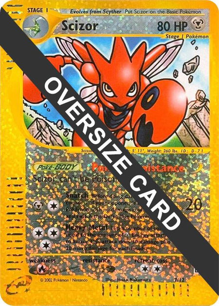 Scizor - 7/12 trading card from Jumbo Cards Scizor - 7/12 - Jumbo Cards Pokémon trading card