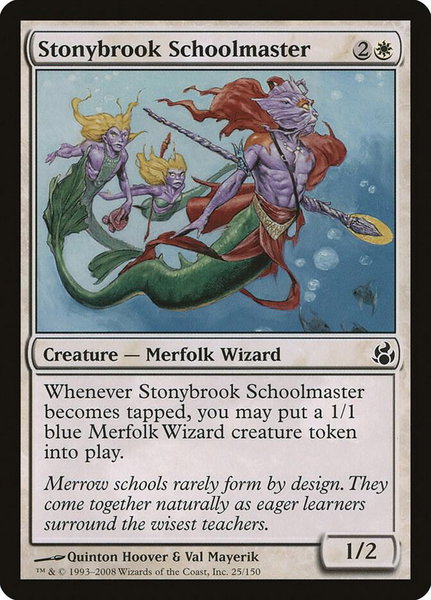 Stonybrook Schoolmaster trading card from Morningtide Stonybrook Schoolmaster - Morningtide Magic: The Gathering trading card