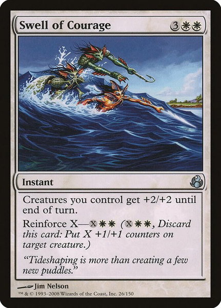 Swell of Courage trading card from Morningtide Swell of Courage - Morningtide Magic: The Gathering trading card