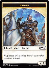Knight // Goblin Double-Sided Token (Game Night) - Core Set 2019 (M19) #4 // 11 - Token Magic: The Gathering Trading Card