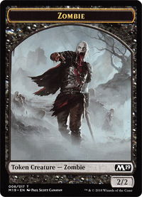 Zombie // Thopter Double-Sided Token (Game Night) - Core Set 2019 (M19) #8 // 14 - Token Magic: The Gathering Trading Card