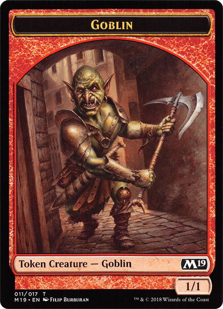 Goblin // Thopter Double-Sided Token (Game Night) - Core Set 2019 Magic: The Gathering trading card