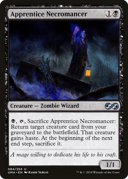 Apprentice Necromancer trading card from Ultimate Masters Apprentice Necromancer - Ultimate Masters Magic: The Gathering trading card
