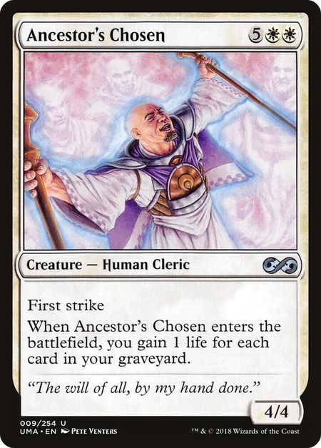 Ancestor's Chosen - Ultimate Masters Magic: The Gathering trading card