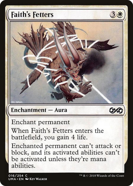 Faith's Fetters trading card from Ultimate Masters Faith's Fetters - Ultimate Masters Magic: The Gathering trading card