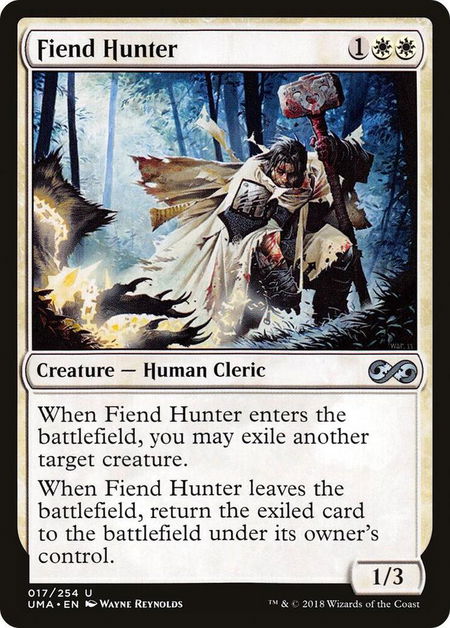 Fiend Hunter trading card from Ultimate Masters Fiend Hunter - Ultimate Masters Magic: The Gathering trading card