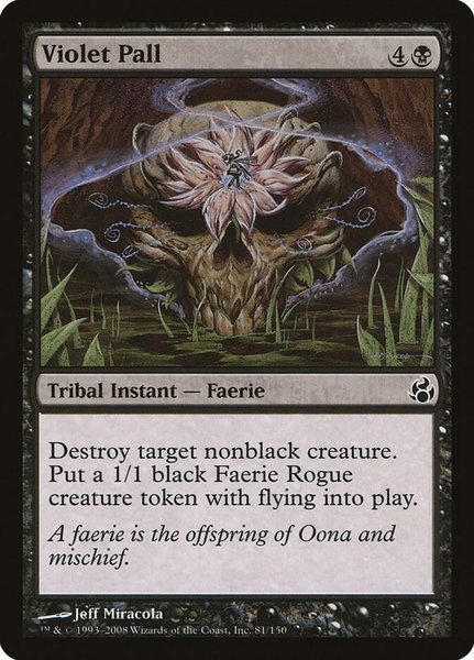 Violet Pall trading card from Morningtide Violet Pall - Morningtide Magic: The Gathering trading card