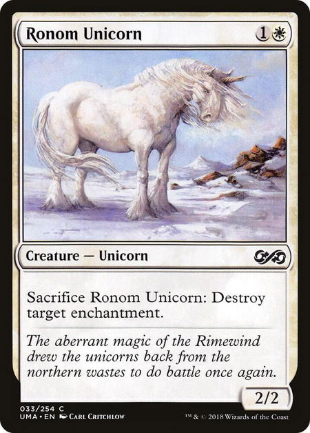 Ronom Unicorn trading card from Ultimate Masters Ronom Unicorn - Ultimate Masters Magic: The Gathering trading card