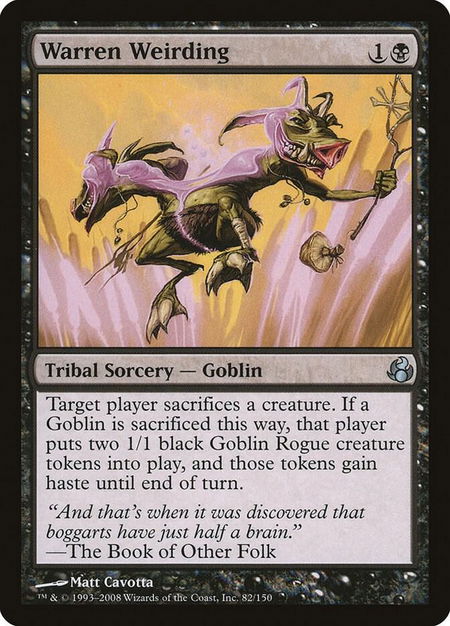 Warren Weirding trading card from Morningtide Warren Weirding - Morningtide Magic: The Gathering trading card