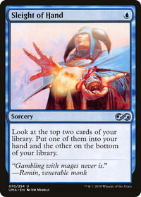 Sleight of Hand - Ultimate Masters (UMA) #70 - Uncommon Magic: The Gathering Trading Card