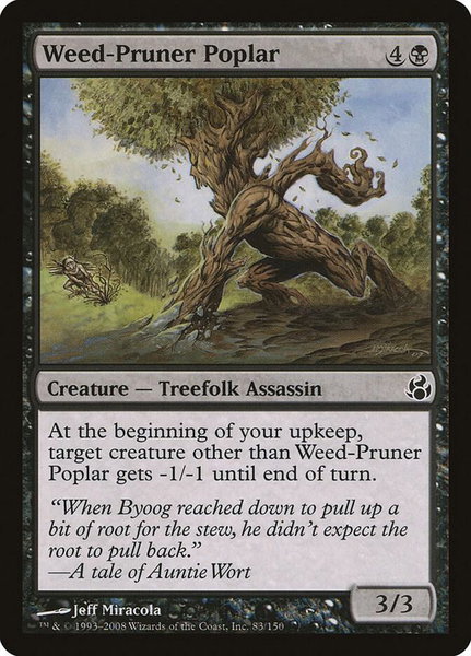 Weed-Pruner Poplar trading card from Morningtide Weed-Pruner Poplar - Morningtide Magic: The Gathering trading card
