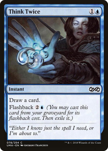 Think Twice trading card from Ultimate Masters Think Twice - Ultimate Masters Magic: The Gathering trading card