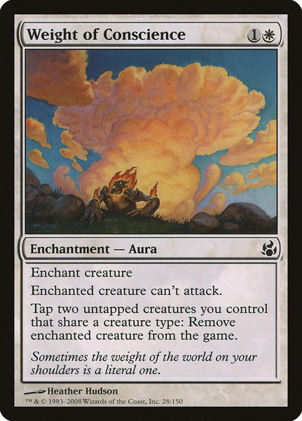 Weight of Conscience - Morningtide Magic: The Gathering trading card