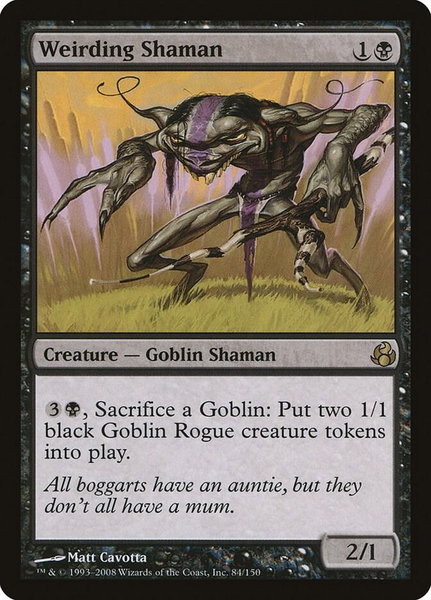 Weirding Shaman trading card from Morningtide Weirding Shaman - Morningtide Magic: The Gathering trading card