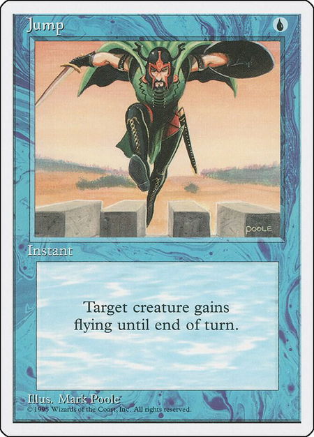 Jump trading card from Fourth Edition Jump - Fourth Edition Magic: The Gathering trading card