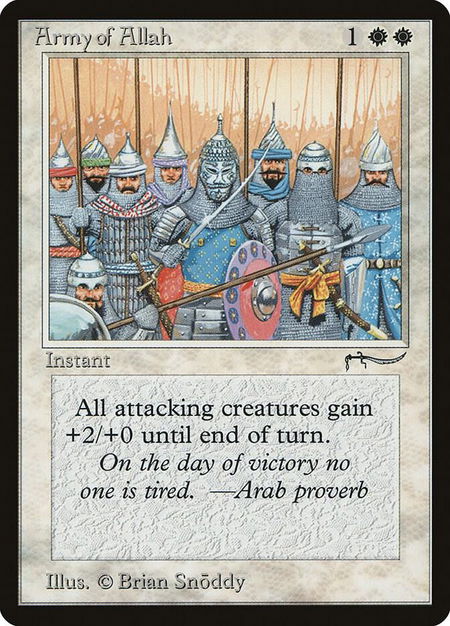 Army of Allah (Light) - Arabian Nights Magic: The Gathering trading card