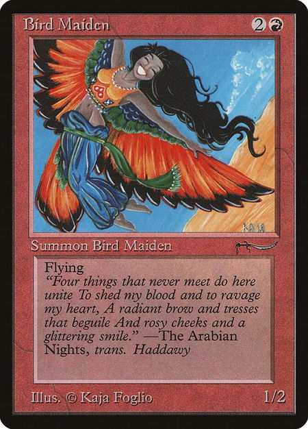 Bird Maiden (Light) - Arabian Nights Magic: The Gathering trading card