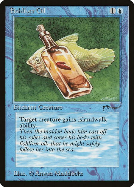 Fishliver Oil (Light) - Arabian Nights Magic: The Gathering trading card