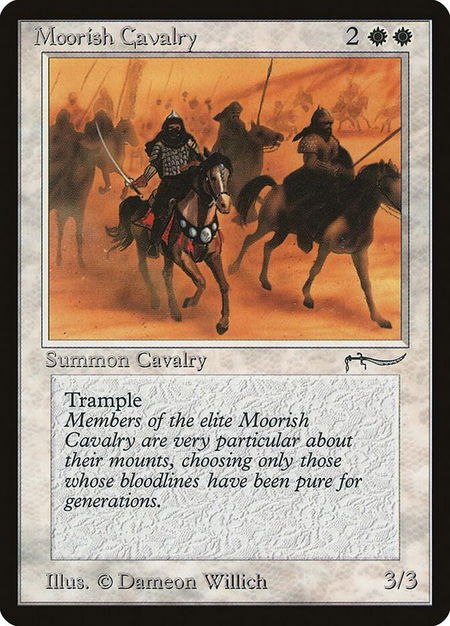 Moorish Cavalry (Light) - Arabian Nights Magic: The Gathering trading card