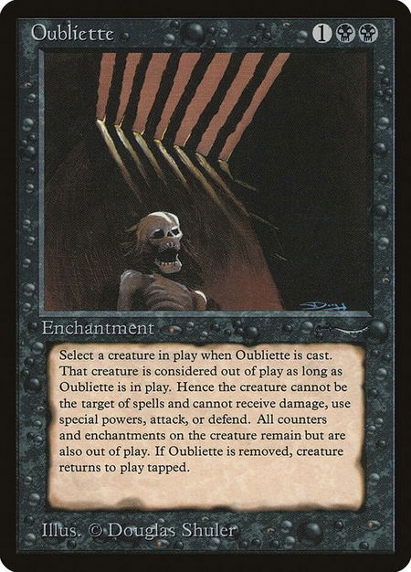 Oubliette (Light) - Arabian Nights Magic: The Gathering trading card