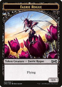 Faerie Rogue Token - Ultimate Masters (UMA) #5 - Token Magic: The Gathering Trading Card