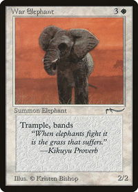 War Elephant (Light) - Arabian Nights (ARN) #null - Common Magic: The Gathering Trading Card
