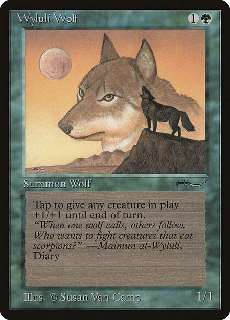 Wyluli Wolf (Light) - Arabian Nights Magic: The Gathering trading card