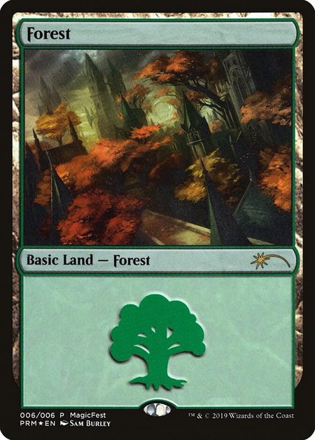 Forest (2019) trading card from MagicFest Cards Forest (2019) - MagicFest Cards Magic: The Gathering trading card