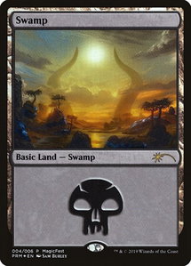 Swamp (2019) - MagicFest Cards (MFP) #4 - Land Magic: The Gathering Trading Card
