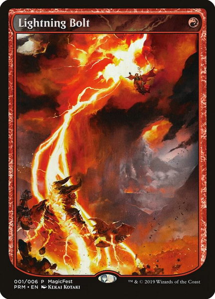 Lightning Bolt trading card from MagicFest Cards Lightning Bolt - MagicFest Cards Magic: The Gathering trading card