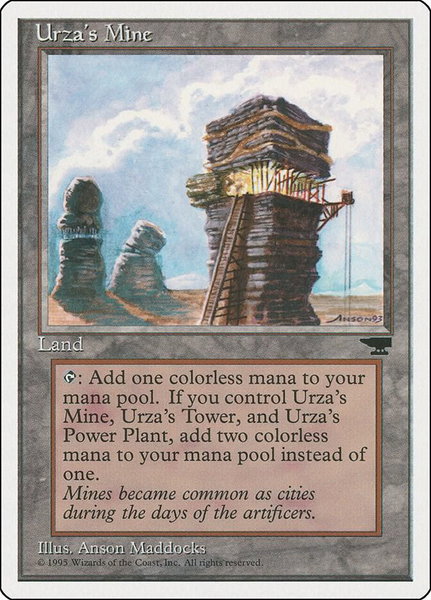 Urza's Mine (Tower) trading card from Chronicles Urza's Mine (Tower) - Chronicles Magic: The Gathering trading card