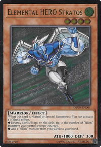 Elemental HERO Stratos (UTR) - OTS Tournament Pack 9 (OP09) #OP09-EN001 - Ultimate Rare YuGiOh Trading Card