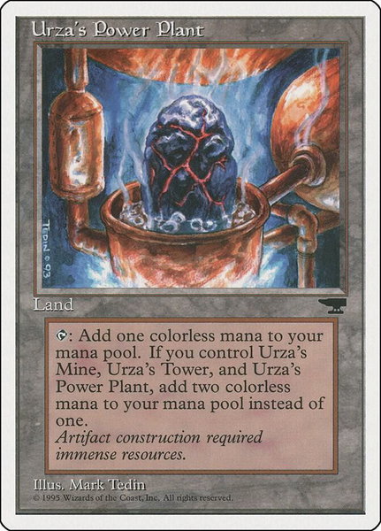 Urza's Power Plant (Rock in Pot) trading card from Chronicles Urza's Power Plant (Rock in Pot) - Chronicles Magic: The Gathering trading card
