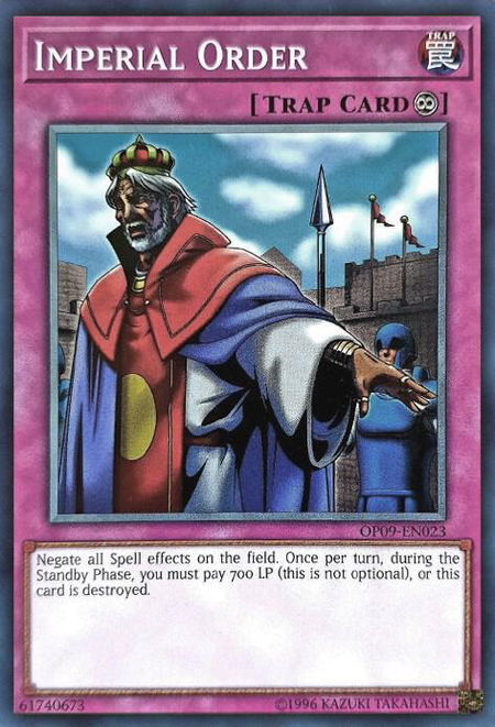 Imperial Order trading card from OTS Tournament Pack 9 Imperial Order - OTS Tournament Pack 9 YuGiOh trading card