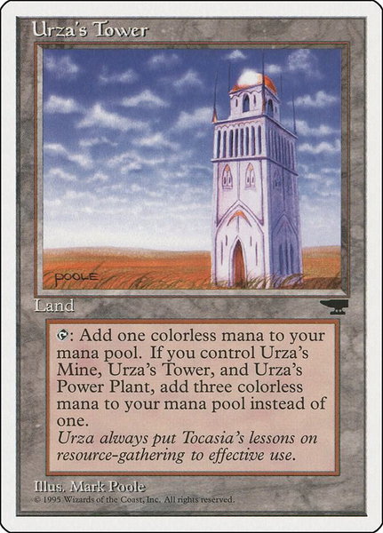 Urza's Tower (Plains) trading card from Chronicles Urza's Tower (Plains) - Chronicles Magic: The Gathering trading card