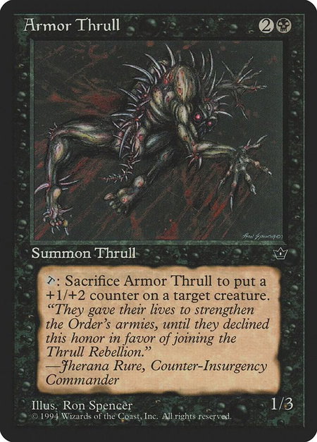 Armor Thrull (Spencer) - Fallen Empires Magic: The Gathering trading card