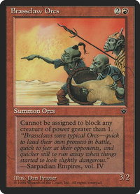 Brassclaw Orcs (Frazier) - Fallen Empires (FEM) #49b - Common Magic: The Gathering Trading Card