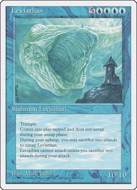 Leviathan trading card from Fourth Edition Leviathan - Fourth Edition Magic: The Gathering trading card