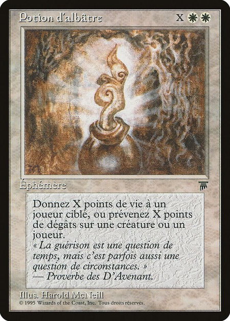 Alabaster Potion (French) - "Potion d'albatre" trading card from Renaissance Alabaster Potion (French) - "Potion d'albatre" - Renaissance Magic: The Gathering trading card
