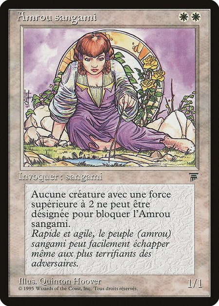 Amrou Kithkin (French) - "Amrou sangami" trading card from Renaissance Amrou Kithkin (French) - "Amrou sangami" - Renaissance Magic: The Gathering trading card