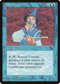 Apprentice Wizard (French) - "Apprenti sorcier" - Renaissance (REN) #23 - Rare Magic: The Gathering Trading Card