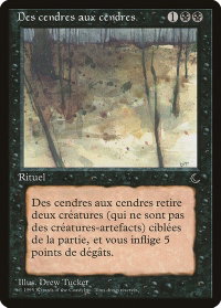 Ashes to Ashes (French) - "Des cendres aux cendres" - Renaissance (REN) #47 - Common Magic: The Gathering Trading Card